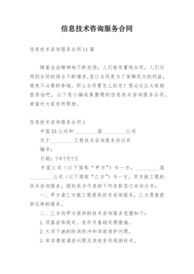 信息技术咨询服务合同_9